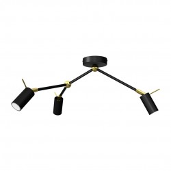 Lampa sufitowa IRIS Black/Gold 3x mini GU10