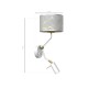 Kinkiet SENSO White/Gold 1xE27 + 1x mini GU10