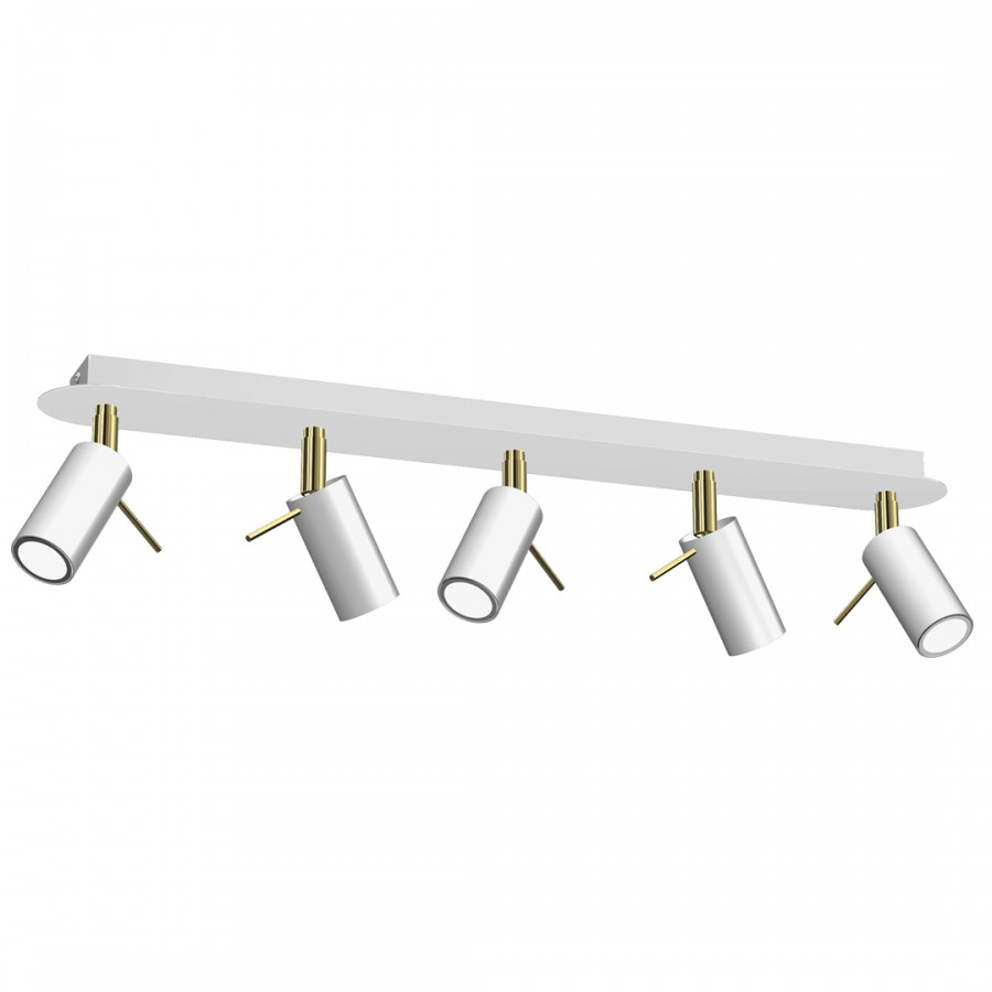 Lampa sufitowa PRESTON GOLD/WHITE 5x mini GU10