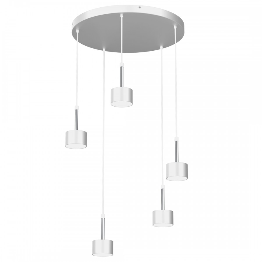 Lampa wisząca ARENA WHITE/SILVER 5xGX53