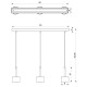 Lampa wisząca ARENA BLACK/SILVER 3xGX53