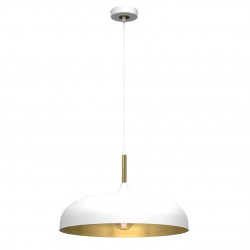 Lampa wisząca LINCOLN WHITE/GOLD 1xE27