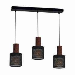 Lampa Wisząca ARES BLACK 3xE27