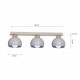 Lampa sufitowa DAMA GRAY 3xE27