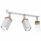 Lampa sufitowa SOLO SAWN WHITE / PATINATED WOOD 3x mini GU10