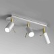 Lampa sufitowa PRESTON GOLD/WHITE 3x mini GU10