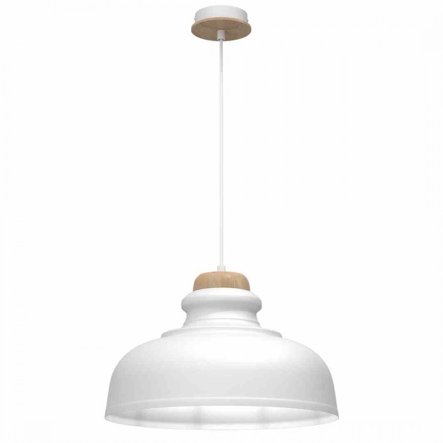 Lampa wisząca ASMUND WHITE1xE27 40cm