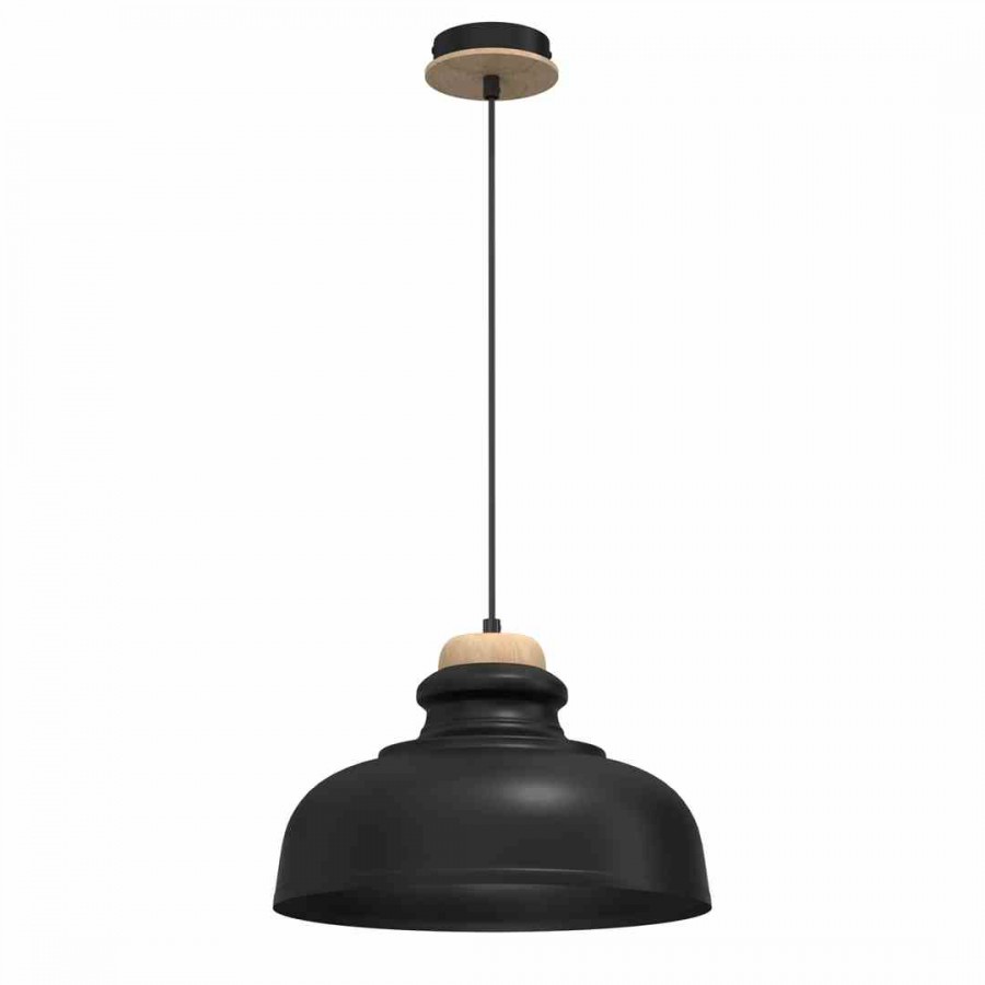 Lampa wisząca ASMUND BLACK 1xE27 30cm