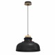 Lampa wisząca ASMUND BLACK 1xE27 30cm