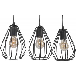 BRYLANT BLACK LAMPA WISZĄCA 3 PŁ LISTWA