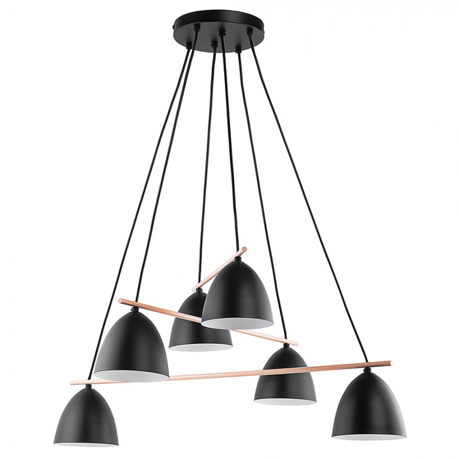 AIDA BLACK LAMPA WISZĄCA 6 PŁ