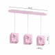 Lampa wisząca FAIRY PINK 3xE27 60W