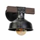 Kinkiet FARO BLACK / WOOD 1xE27 60W