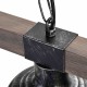 Lampa wisząca FARO BLACK / WOOD 3xE27 60W