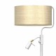 Lampa podłogowa MARSHALL WHITE / RATTAN 1xE27 + 1x mini GU10