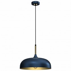 Lampa wisząca LINCOLN BLUE/GOLD 1xE27 35cm