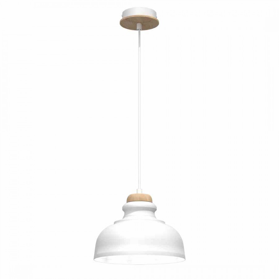 Lampa wisząca ASMUND WHITE1xE27 20cm