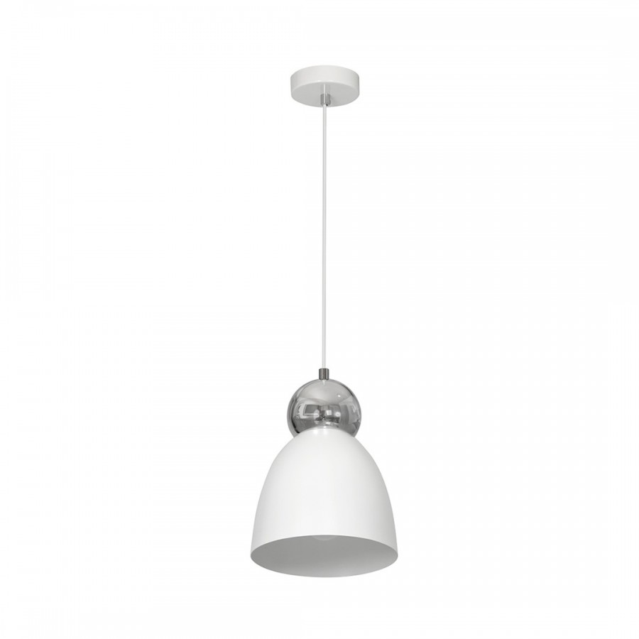 Lampa Wisząca TAURUS WHITE/CHROME 1xE27