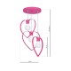 Lampa wisząca AMORE DARK PINK 3xE27