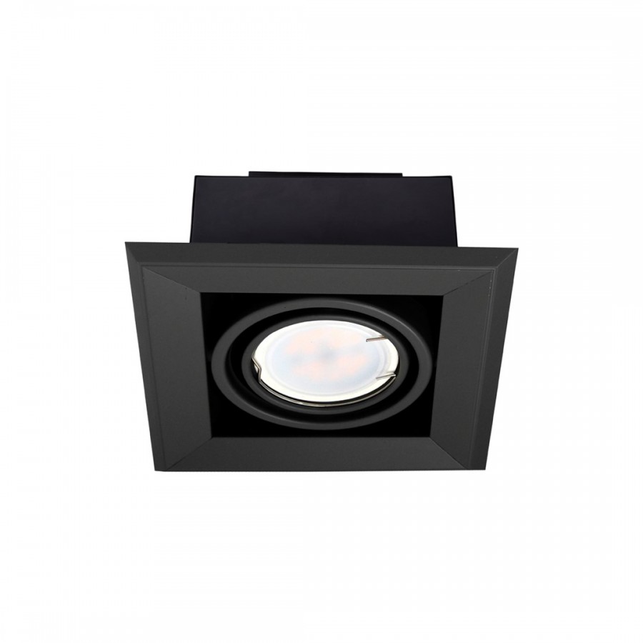 LAMPA PODTYNKOWA BLOCCO CZARNA 1x7W GU10 LED