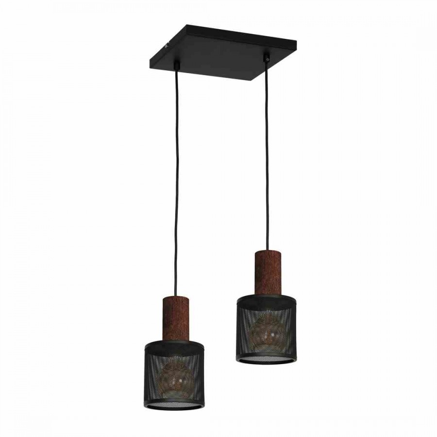 Lampa Wisząca ARES BLACK 2xE27