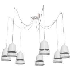 Lampa Wisząca APOLLO WHITE 7xE27