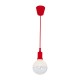 LAMPA WISZĄCA BUBBLE RED 5W E14 LED CZERWONA