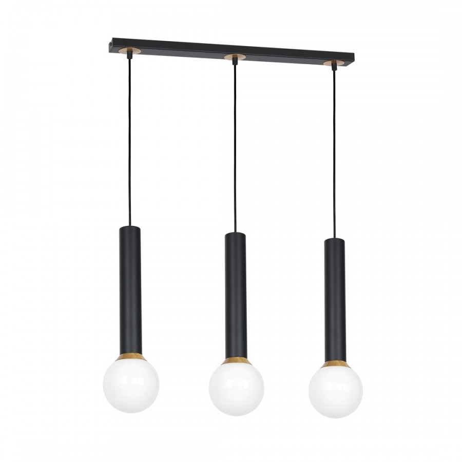 Lampa wisząca AURIS BLACK 3xE14