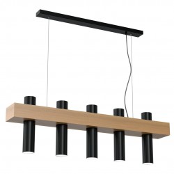 Lampa wisząca WEST BLACK 5xGU10