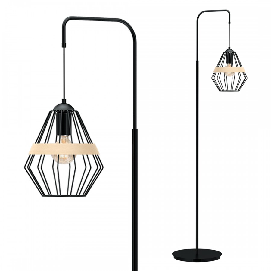 Lampa stojąca CLIFF BLACK 1xE27