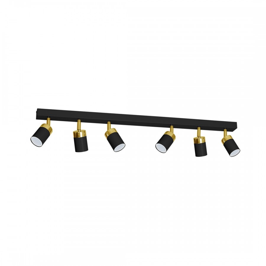 Lampa sufitowa JOKER BLACK/GOLD 6xGU10