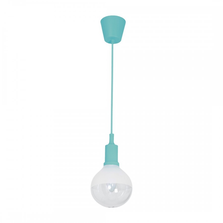 LAMPA WISZĄCA BUBBLE TURQUOISE 5W E14 LED