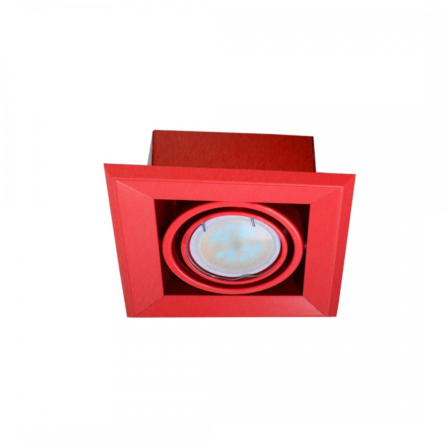 LAMPA PODTYNKOWA BLOCCO CZERWONY 1x7W GU10 LED