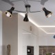 Lampa sufitowa HOLLY BLACK / WOOD 3xE27 60W