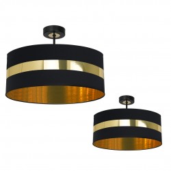 Lampa sufitowa PALMIRA BLACK / GOLD 1xE27 60W