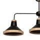 Lampa sufitowa SALMA BLACK / WOOD 3xE27 60W