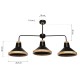 Lampa sufitowa SALMA BLACK / WOOD 3xE27 60W