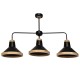 Lampa sufitowa SALMA BLACK / WOOD 3xE27 60W